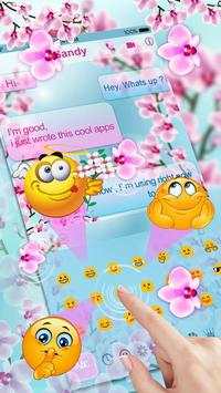 Pink Orchid Flower SMS Keyboard Theme screenshot 3