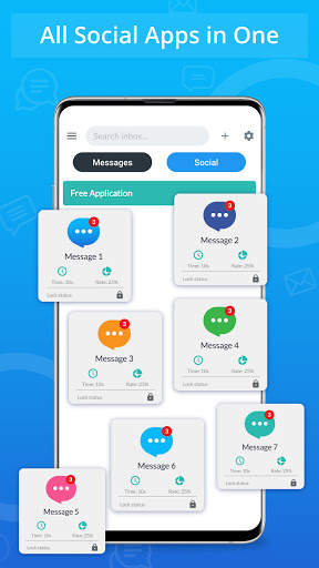 Messenger & Color SMS - All In One Social screenshot 1