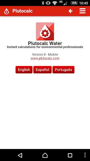 Plutocalc Water and Wastewater screenshot 1