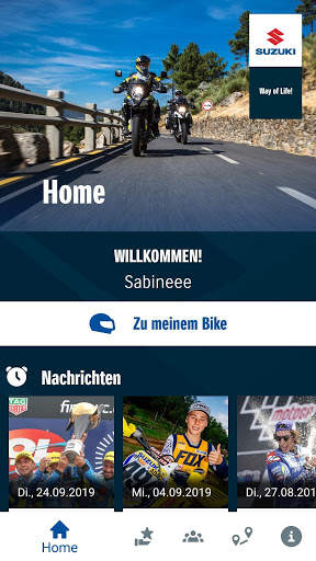 Suzuki Motorrad App screenshot 1