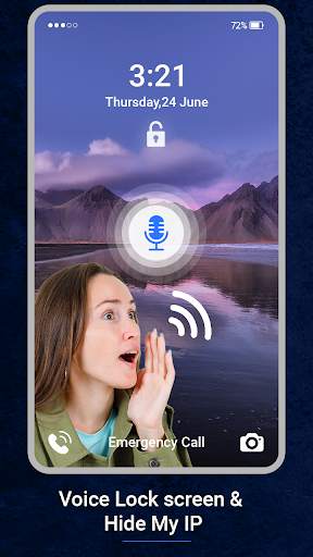 Voice Lock screen & Hide My IP 1 تصوير الشاشة