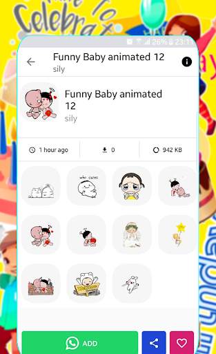 Funny Babies Animated Sticker maker for whatsapp👶 screenshot 8