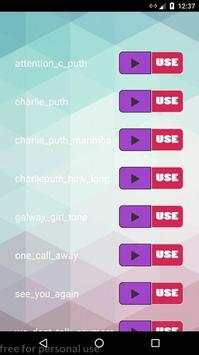 Charlie Puth Ringtones 2 تصوير الشاشة