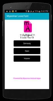 Myanmar Love Font screenshot 2