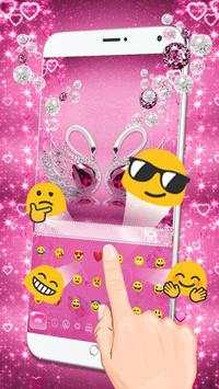 Luxurious Diamond Lover Swan Keyboard screenshot 3