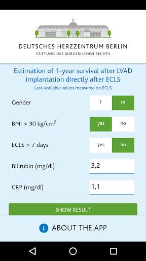 LVAD After ECLS Calculator screenshot 2