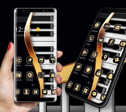 Gold Luxury Piano Theme screenshot 2