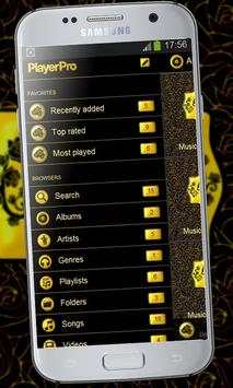Black rose Music Player Theme screenshot 2