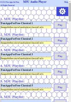M3U Audio Player screenshot 1