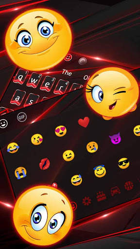 Business Black Red Keyboard Theme screenshot 3