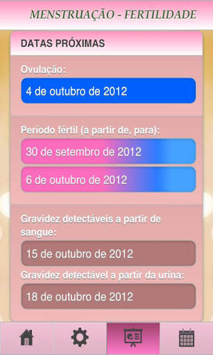 Menstruação-fertilidade Pro Lt screenshot 2