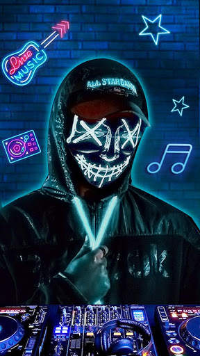 Neon, Mask, Man Themes, Live Wallpaper screenshot 3