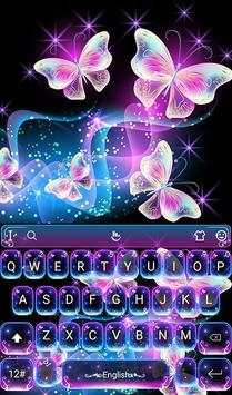 Chủ đề bàn phím Bướm nê-ông screenshot 4