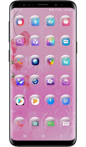 Launcher Theme - Glass Round Transparent Icons screenshot 5