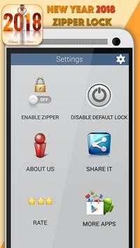 New Year 2018 Zipper Lock screenshot 5