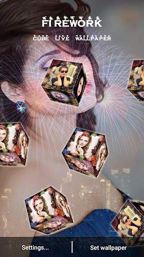 3D Firework Cube Live Wallpaper - Live Wallpaper screenshot 4