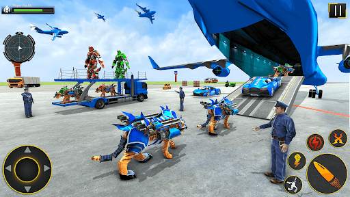 Police Tiger Robot Car Game 3D screenshot 3