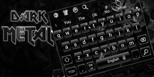 Dark Black Metal Keyboard Theme screenshot 5