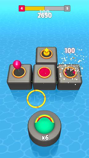 Color Rings 3D - Ring Toss Game screenshot 2