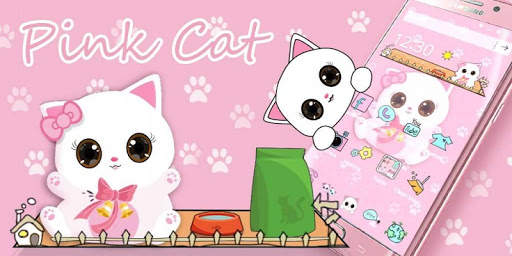 Pink Kitty Cartoon Theme screenshot 4