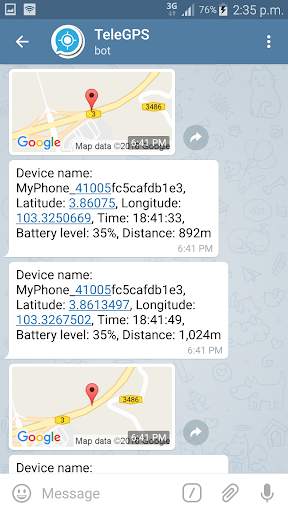 GPS To Telegram Messenger screenshot 4