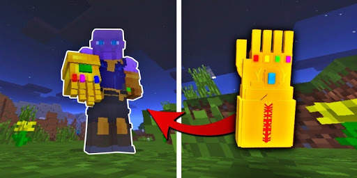 Mod for Minecraft Infinity Gauntlet 3 تصوير الشاشة