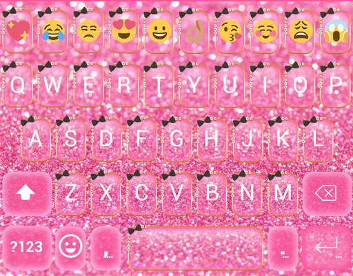 Pink Glitter Keyboard Theme स्क्रीनशॉट 6