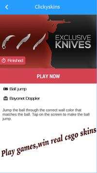 Clickyskins - Win CSGO/PUBG skins screenshot 5