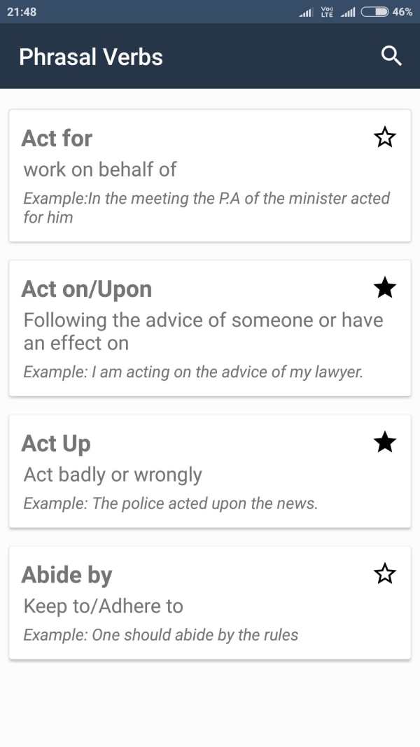 Idiom Phrase One Word Phrasal Verb screenshot 4