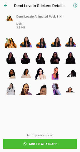 Demi Lovato Stickers App for WhatsApp screenshot 7