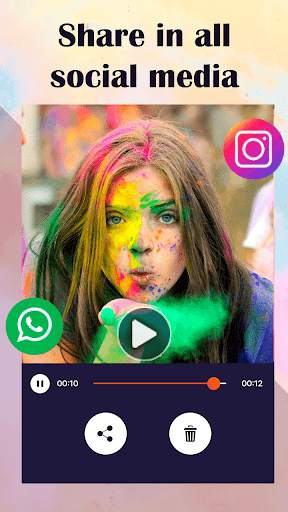 Happy Holi Video Maker screenshot 4