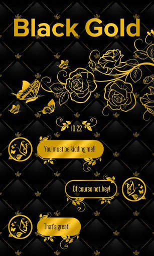 GO SMS BLACK GOLD THEME screenshot 1