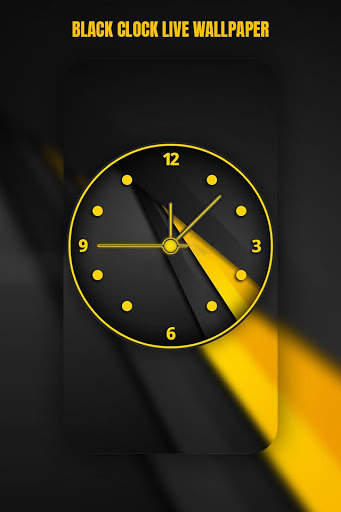 Black Clock Live Wallpaper screenshot 1