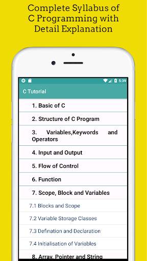 Learn C Programming,C Tutorial,C Interview,C MCQ 2 تصوير الشاشة