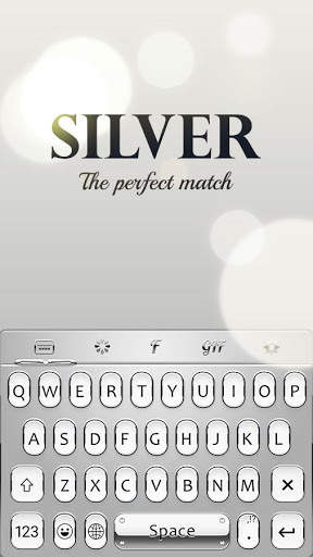 Silver Keyboard - Free Emoji & Gif screenshot 1