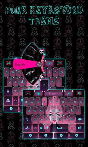 Punk GO Keyboard Theme & Emoji स्क्रीनशॉट 1