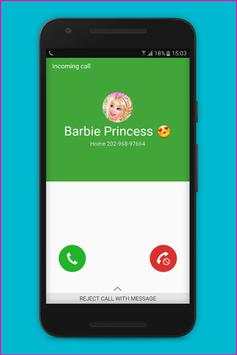 Fake Call Barbie Princess screenshot 1