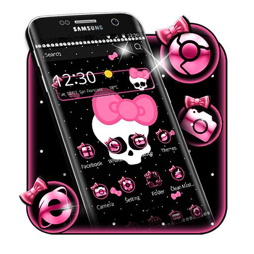 Pink Cute Skull Theme 1.1.1