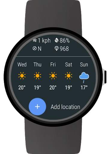 Weather for Wear OS (Android Wear) скриншот 2
