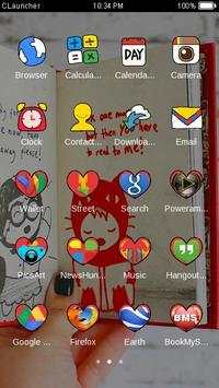 Warm Lovely Cartoon Theme HD screenshot 3