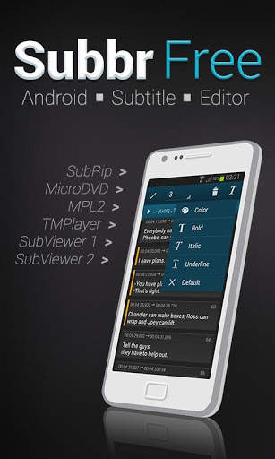 Subbr Free: Subtitle Editor screenshot 1