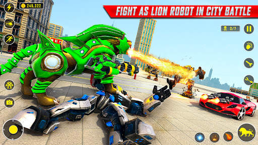 Lion Robot Car Game:Robot Game screenshot 8