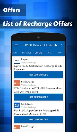App for BSNL Recharge balance screenshot 3