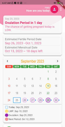 Ovulation Estimator Plus screenshot 2