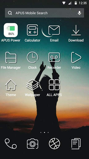 Brighten Moon APUS Launcher theme screenshot 2