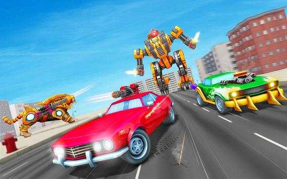 Lion Robot Transform Car War sim:Super Robot Games screenshot 2