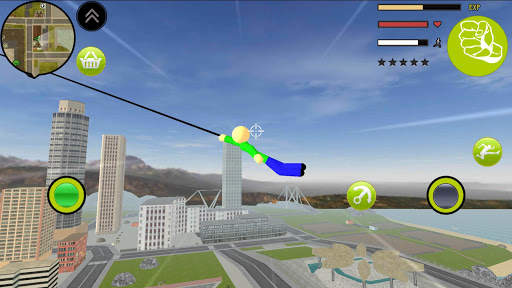 Body Stickman Basics Rope Hero | Open World Crime screenshot 1