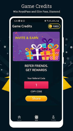 Game Credits - Win RoyalPass and ElitePass,Diamond screenshot 2