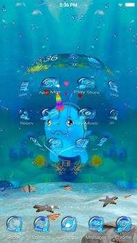 Animated Unicorn Fish Launcher Theme. screenshot 6