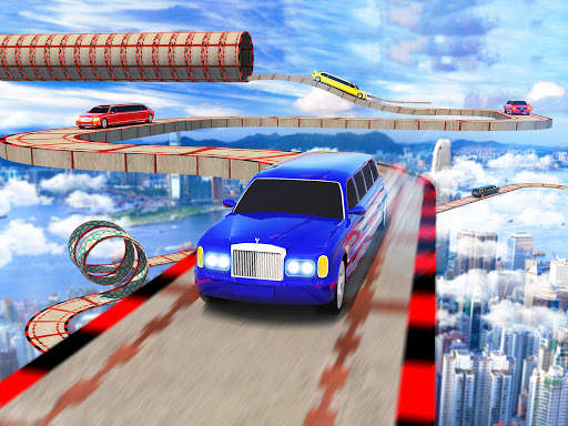 Fast Car Racing Stunt Master: Limo Downhill Action screenshot 8